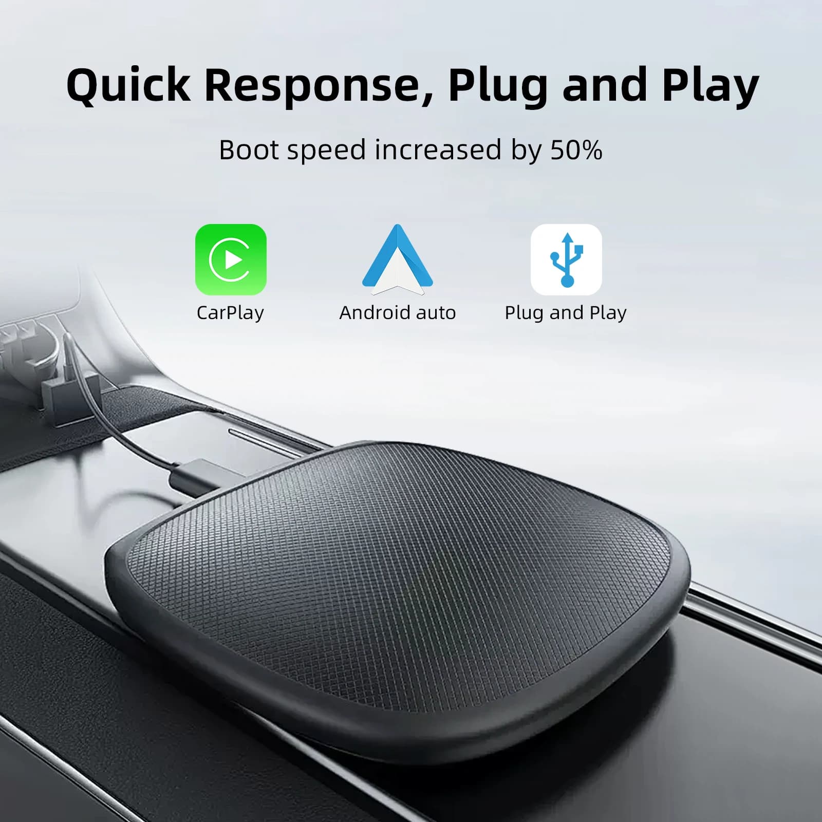 EzoneTronics CarPlay Android Ai Box cablato a carplay wireless Android Octa-core 8G + 128GPlug and Play Supporto uscita HDMI