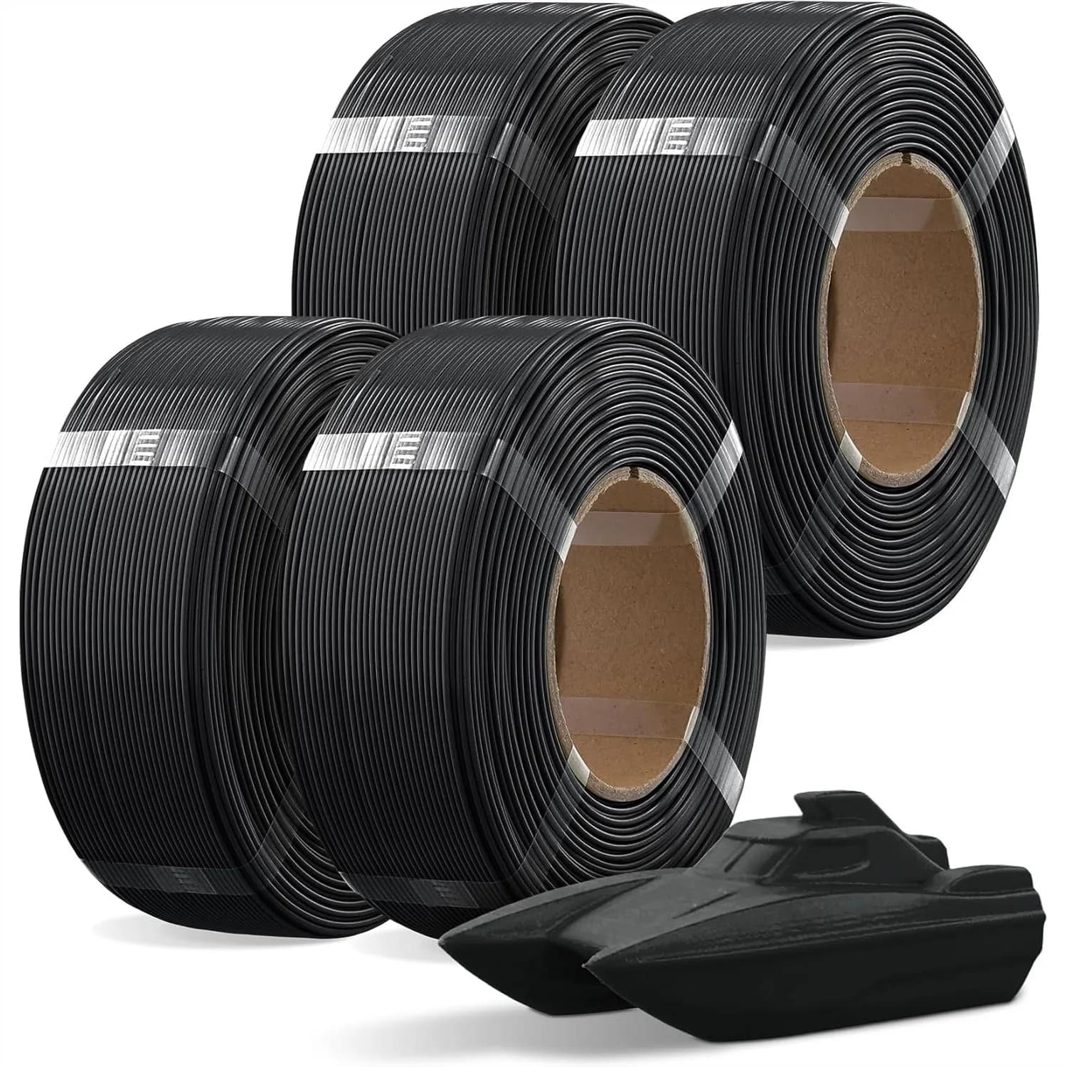 Filamento PETG per Stampante 3D 1.75mm, Confezione da 4kg, 4 Bobine da 1kg Ciascuna, Precisione +/- 0.02mm, Compatibile con la Maggior Parte delle Stampanti FDM