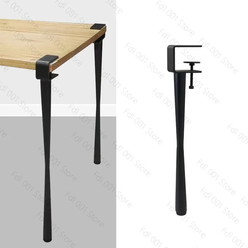 Non perforated table leg support coffee table tripod support desk computer desk creative detachable F clip adjustable