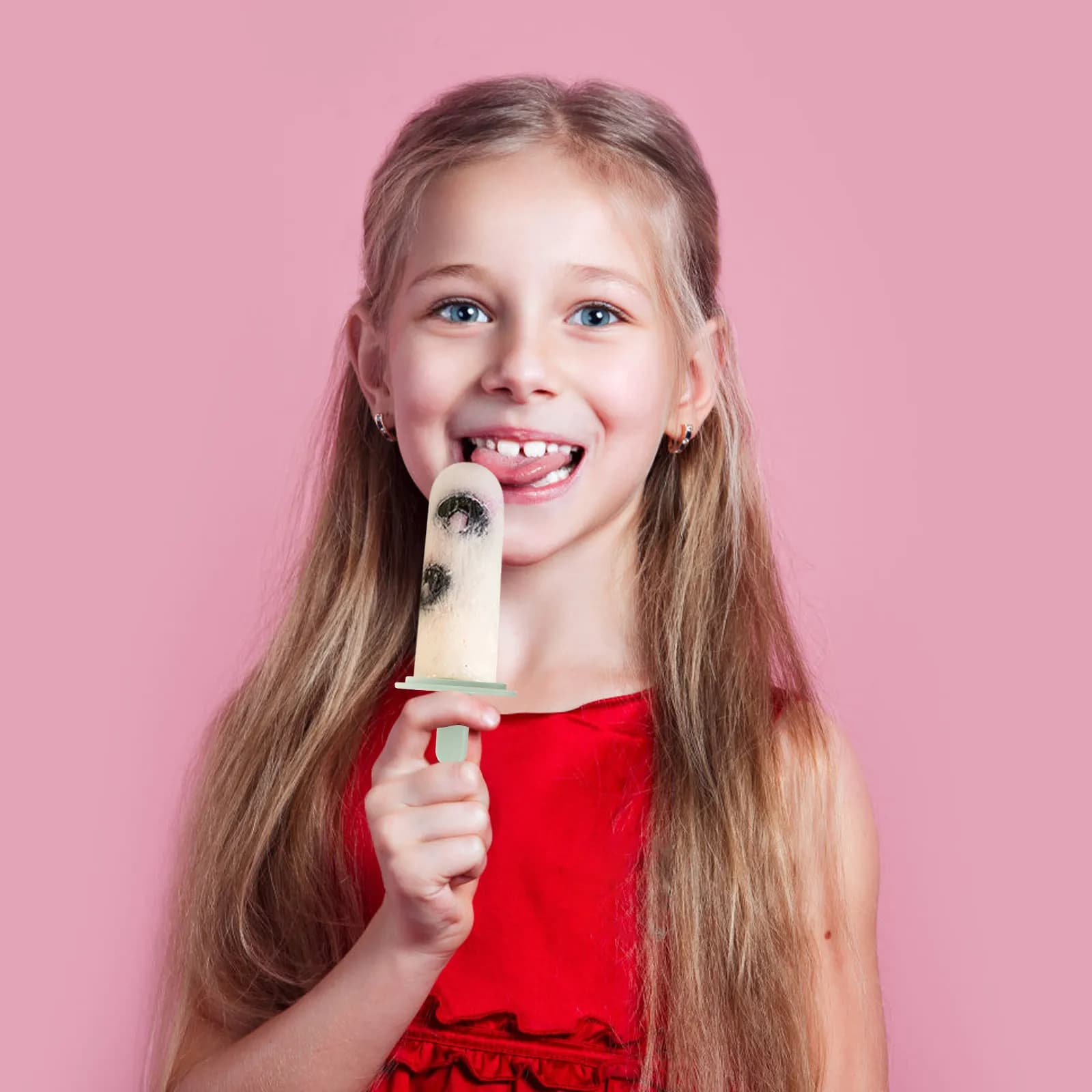 Set di Stampi in Silicone per Gelato per Bambini e Neonati, per Realizzare Ghiaccioli Fai-da-Te, Cioccolato, Gelatina, Yogurt, con Coperchio