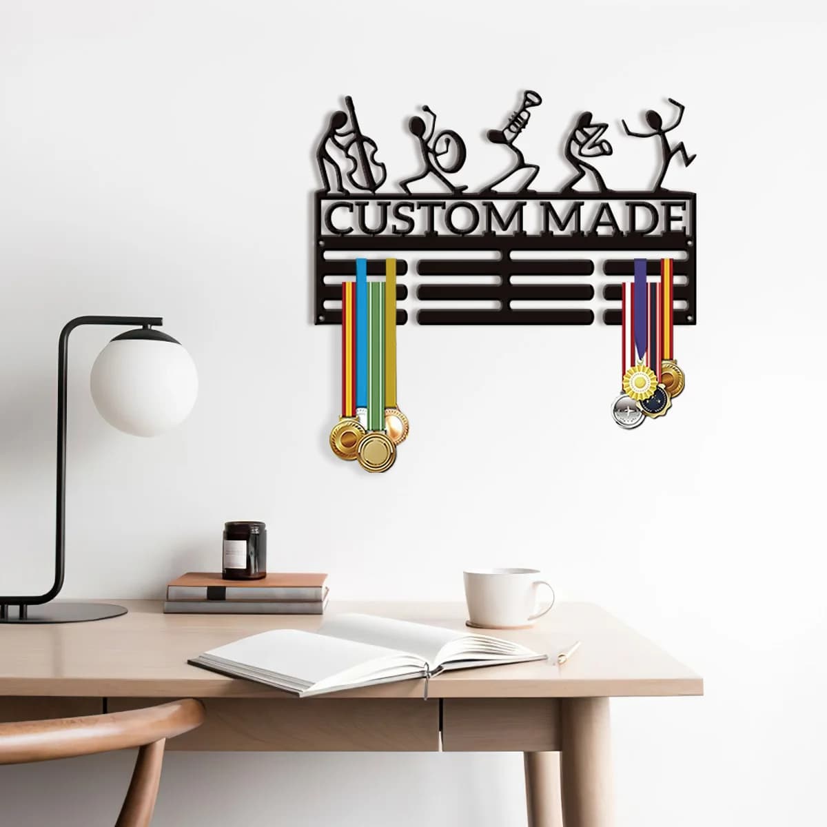 1 Pezzo Portamedaglie Personalizzato in Metallo, Decorazione Artistica da Parete per Soggiorno, Camera da Letto, Casa di Campagna, Arredamento Bohemien