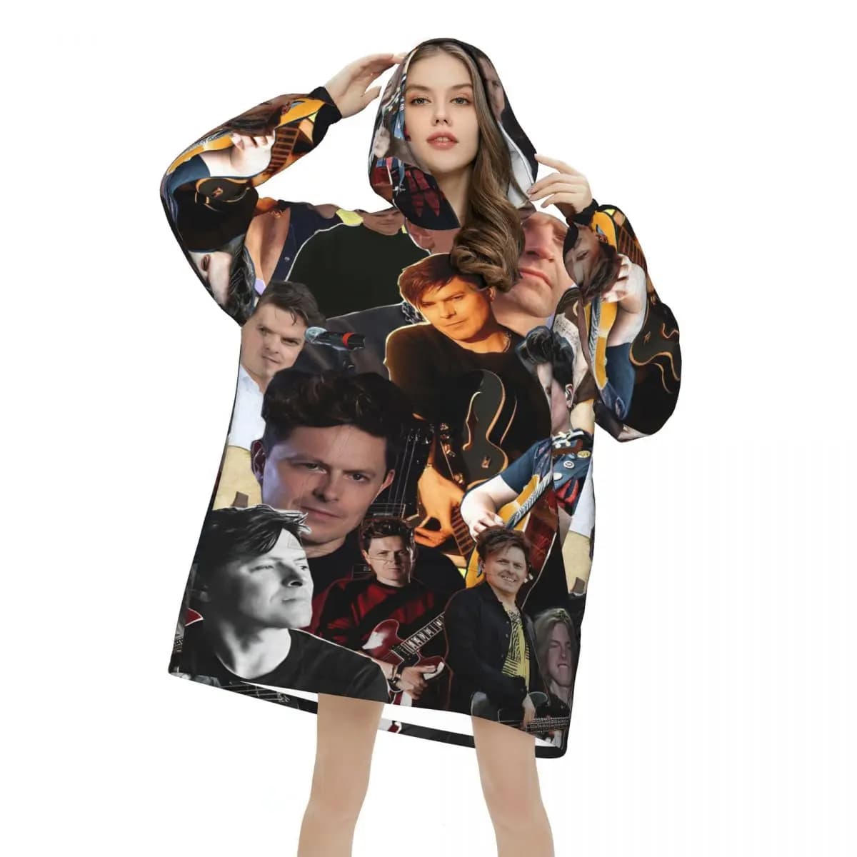 Michael Patrick Kelly MPK Blanket Hoodie Wearable Blanket Oversize with Pocket Warm Sleeping Bag Soft Cozy Onesie