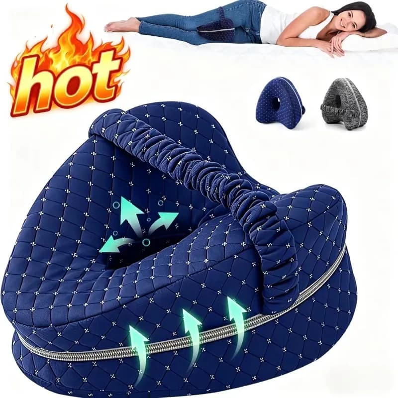 Cuscino per gambe per dormire sul fianco, cuscino di supporto per ginocchia in memory foam, riduce la pressione su vita e fianchi, cuscino ortopedico per gambe