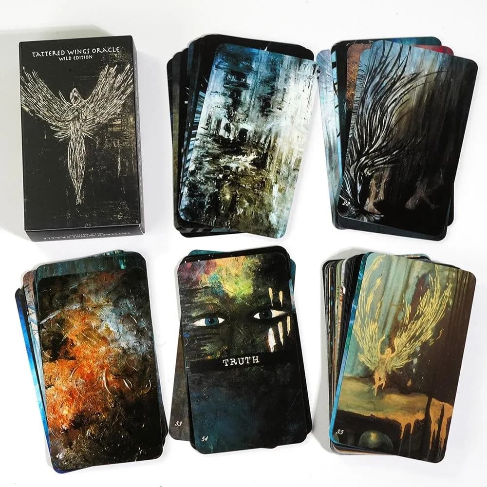 Gioco di carte Oracle Wild Edition con ali in lattuga da 10,3 x 6 cm
