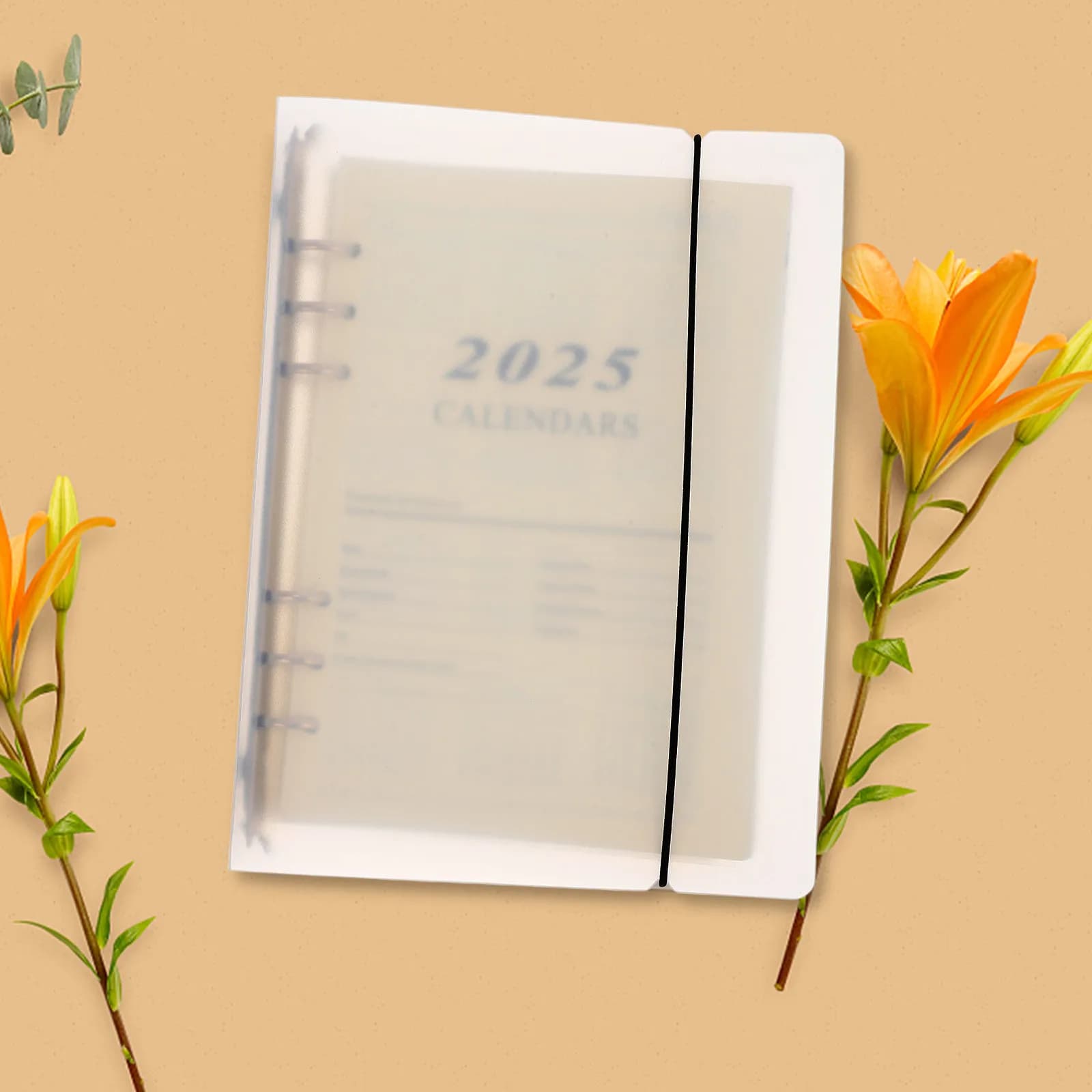 Loose-Leaf Notebook A5 PP Matte Cover Binding 2025 Schedule Book Daily Weekly Monthly Planner Organizer