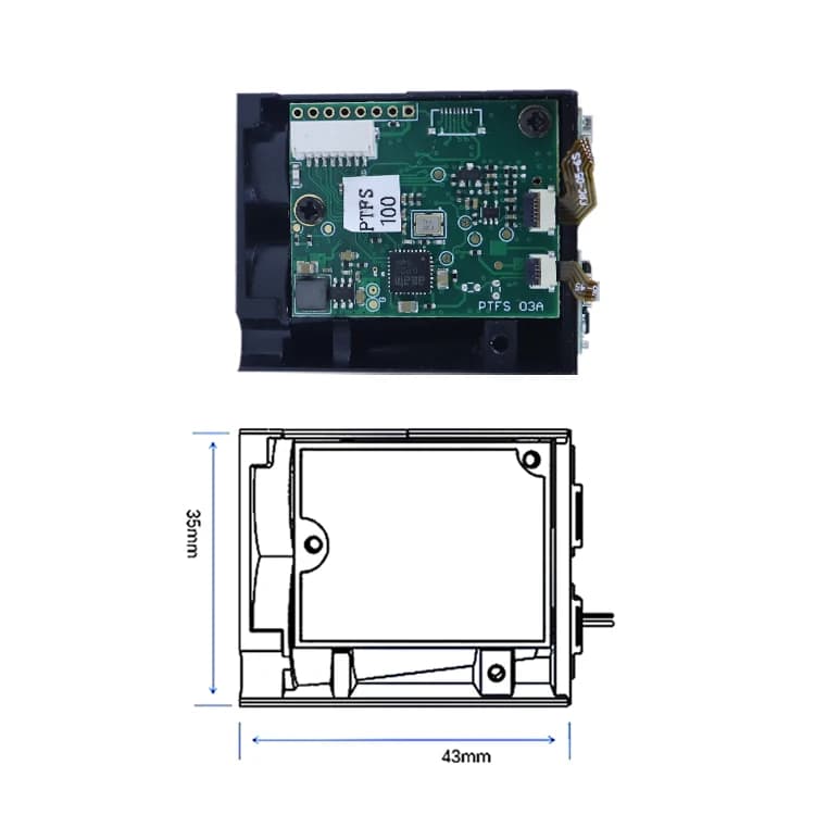 Modulo di distanza laser ad alta frequenza 400 Hz Connect Tof Sensore di portata laser Laptop Sensore del modulo telemetro Lidar a lungo raggio da 100 m