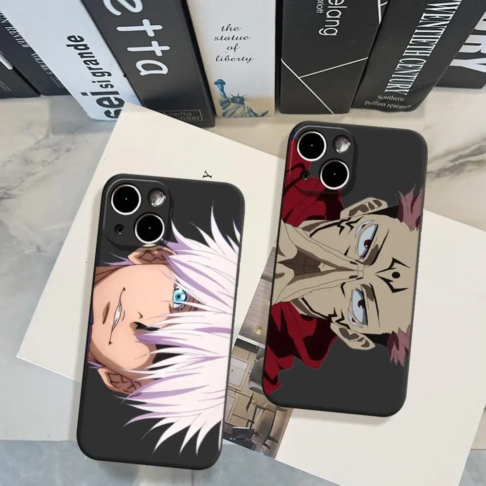 Ryomen Sukuna Gojo Satoru Phone Case For iPhone 17 Air 16 15 14 Plus 13 12 11 Pro Max 16e Shockproof HD Clear Back Cover