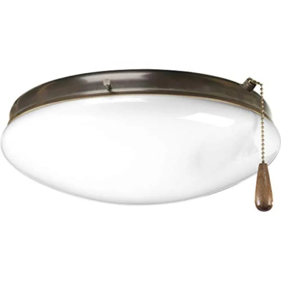 Plafoniera 2-LED per la collezione AirPro, stile moderno transizionale con diffusore in vetro opalino largo e a basso profilo, include 2 LED