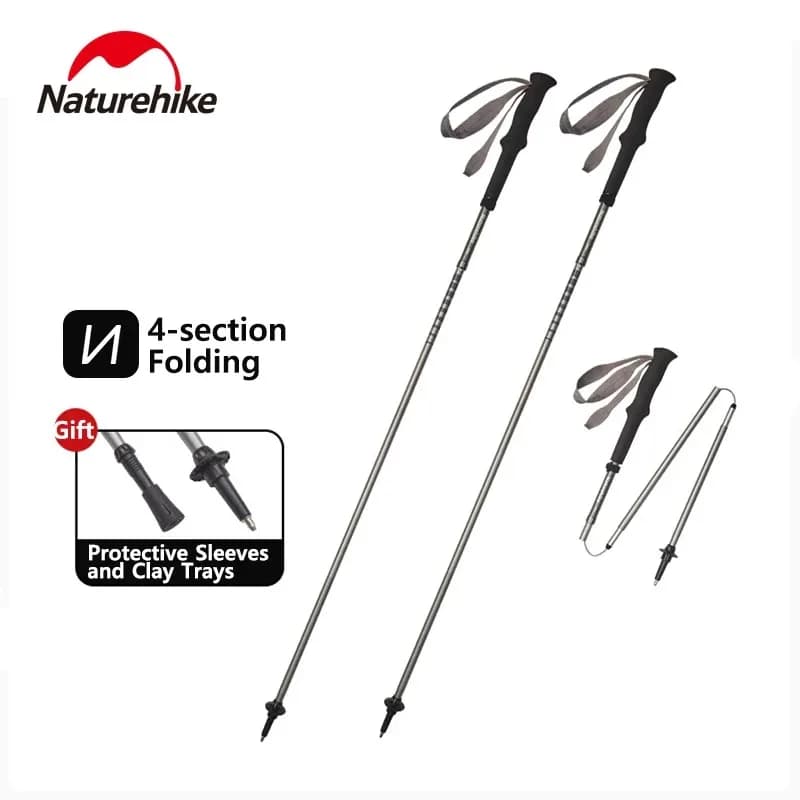 Naturehike Lightwind-Pro Ultralight Trekking Stick in Aluminum Alloy, Quick Opening Hiking Auction for Travel and Trekking
