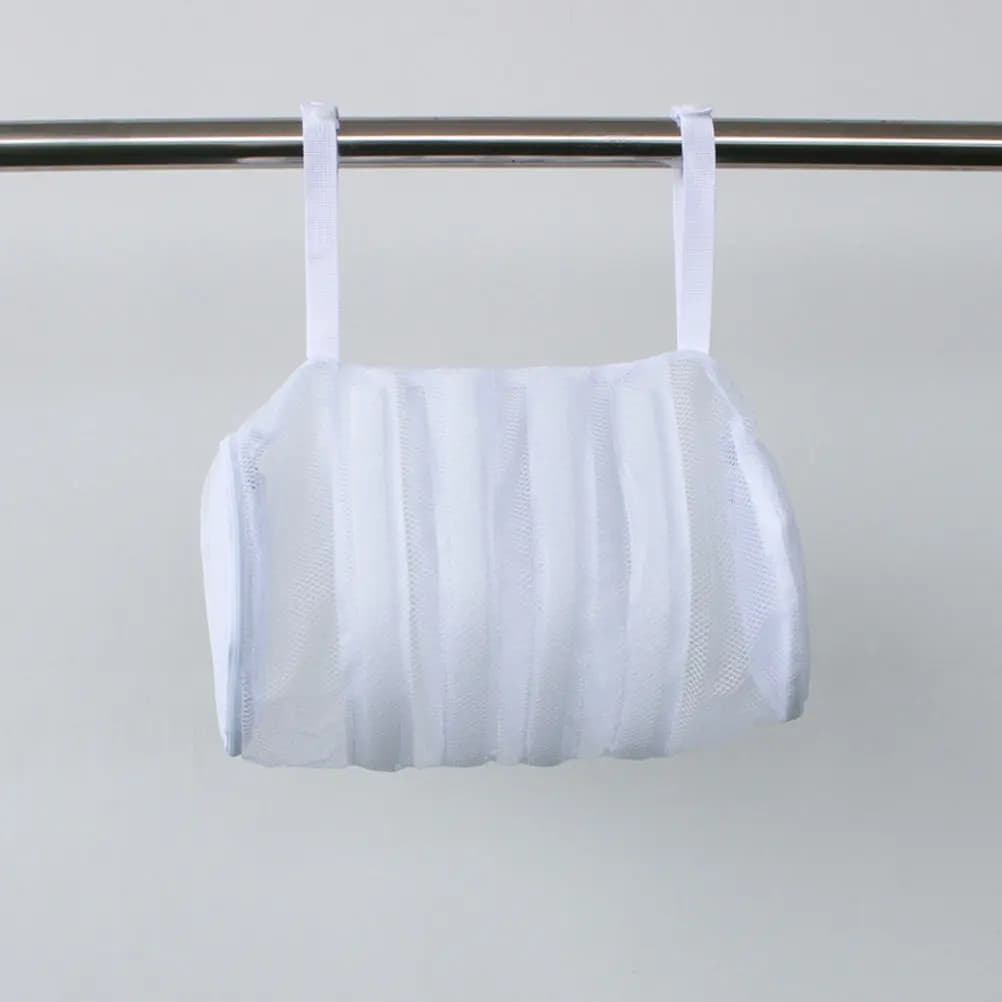 Sacchetto per lavaggio scarpe da ginnastica in rete di poliestere resistente con cerniera e staffe terminali in plastica per lavaggio in lavatrice di scarpe e calzini