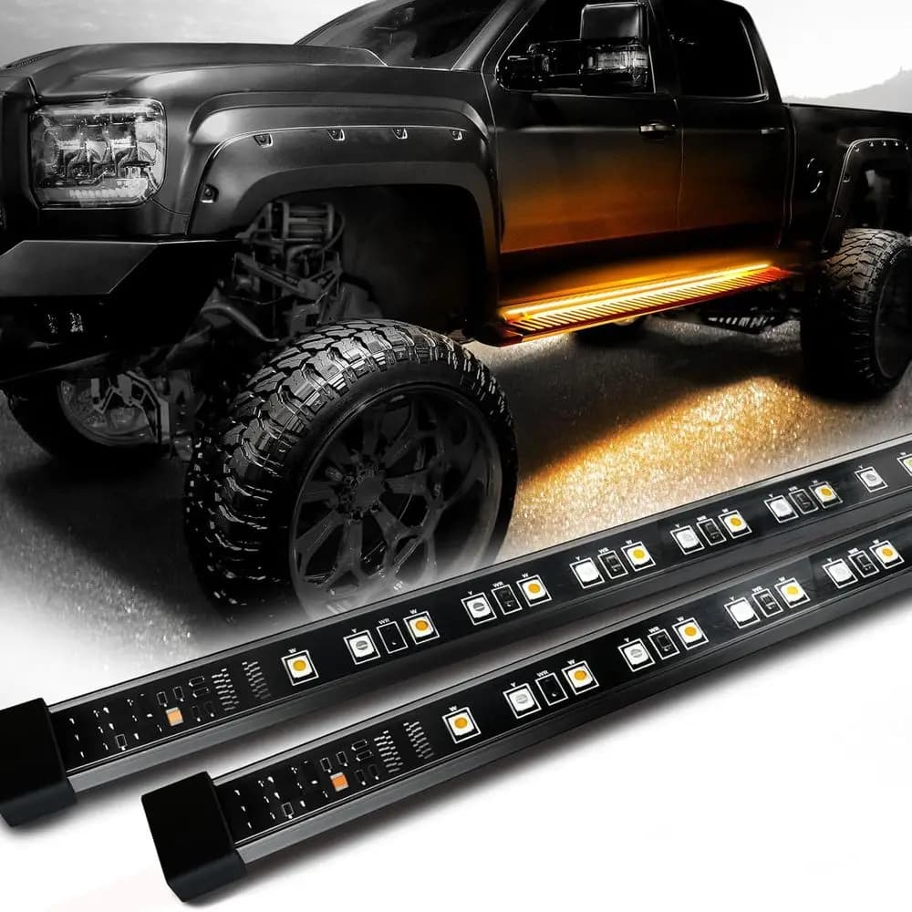 Sidekick Lights 78\" 2 Pieces LED Strips with Sequential Direction indicator Amber, DRL, White Courtesy Light or for External Cabin