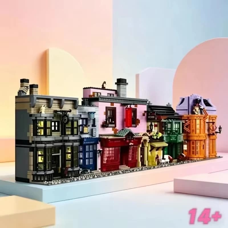 New 5544pcs Classic movie series Diagon Alley Puzzle Model Compatible With Particles Suitable For Birthday Festival Gifts