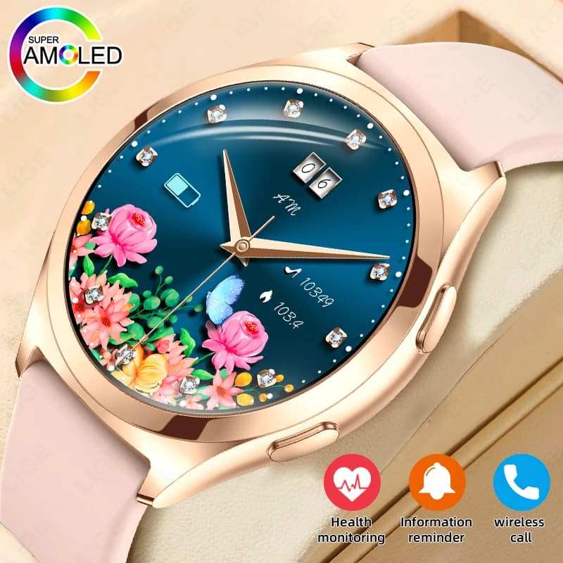 LIGE Orologio Smart Band impermeabile da donna con previsioni del tempo in tempo reale, orologio sportivo da donna, Smartwatch per Android e iOS
