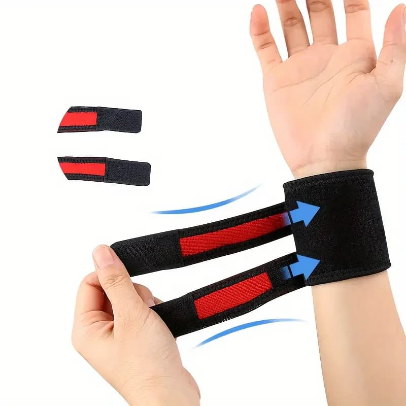 Tutore da polso regolabile in un unico pezzo in stile sottile con supporto per impacchi per tendinite, Tennis, Golf e Ganglion sollievo da cisti-singolo