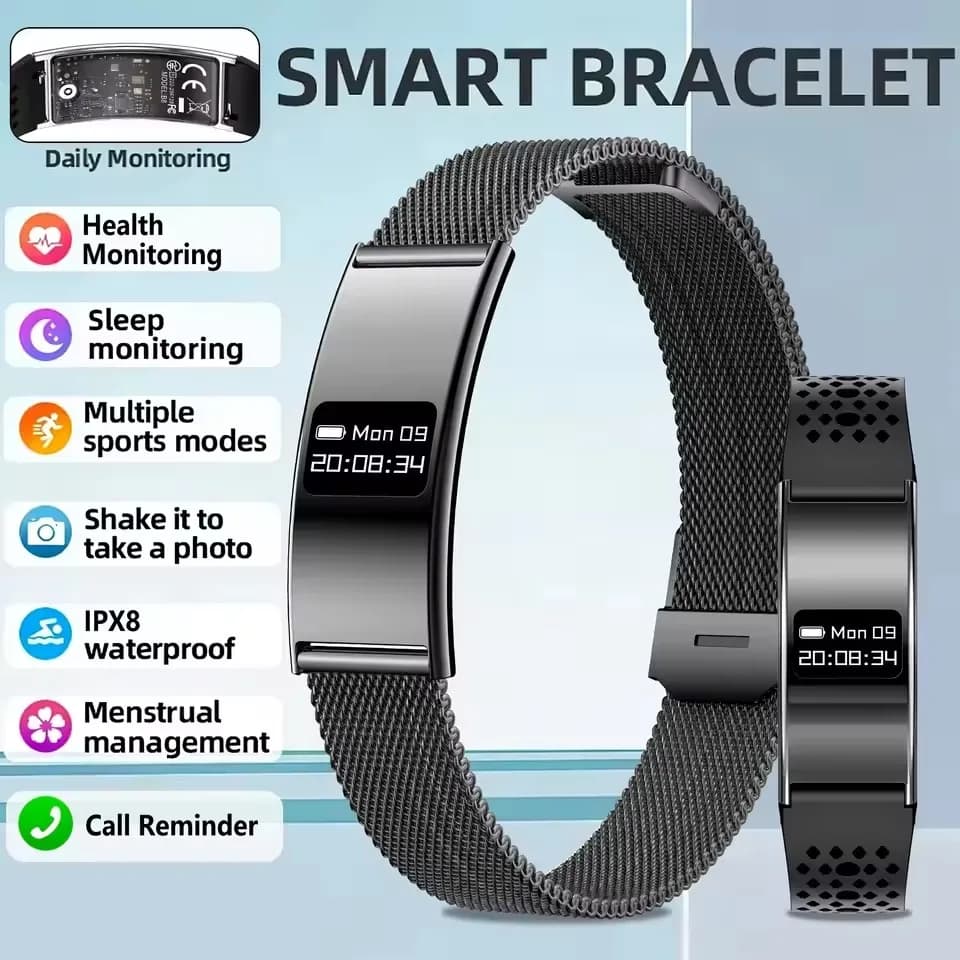 Nuovo Braccialetto Smart Ultra-sottile da 2,8 mm 2026 con Monitoraggio della Frequenza Cardiaca e della Salute, Impermeabile, per Sport, Orologio Elettronico Intelligente