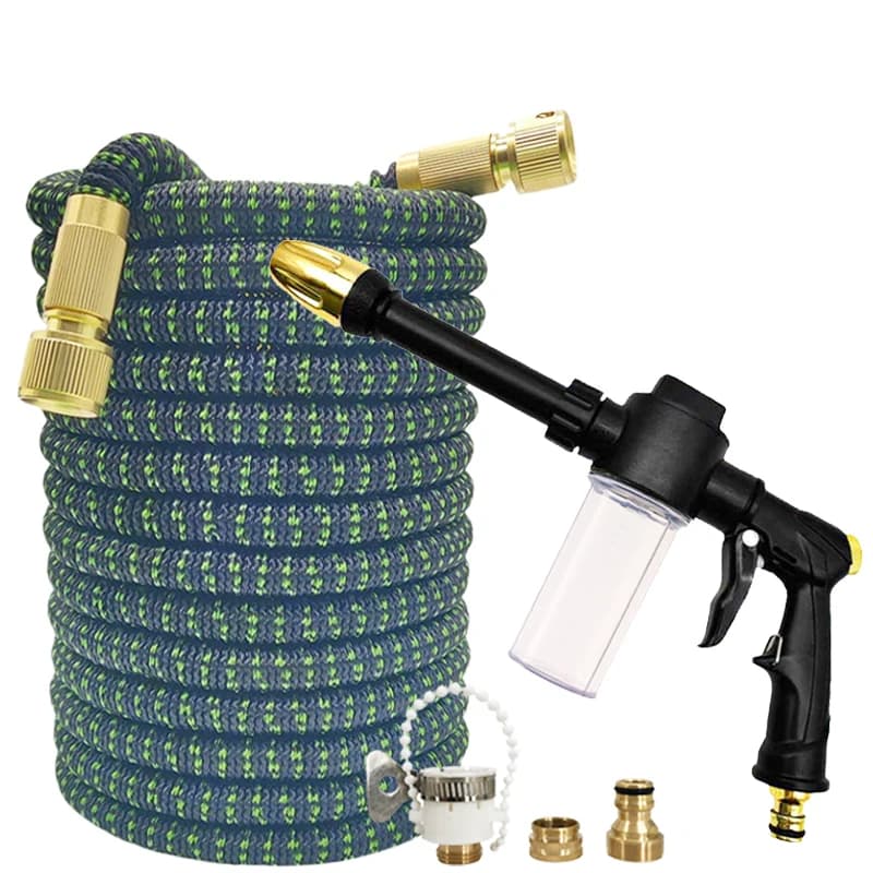 Tubo da giardino espandibile Magic Hose, dotato di pistola ad acqua in schiuma, regolabile, utilizzato per attrezzi per l'irrigazione di giardini e fattorie