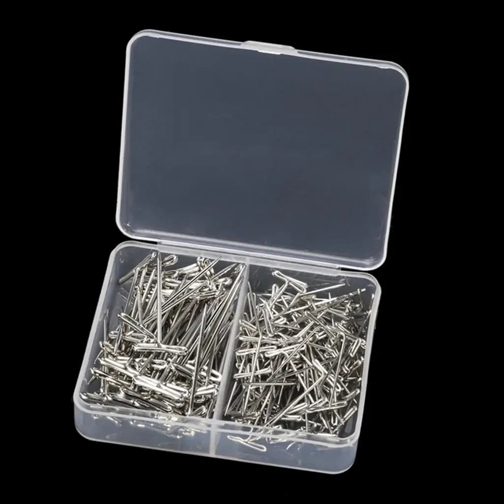 T Pins Stainless Steel Look Carbon Steel Wig Styling T Shape Pins for Blocking Knitted Projects Modelling and Jewelry Display