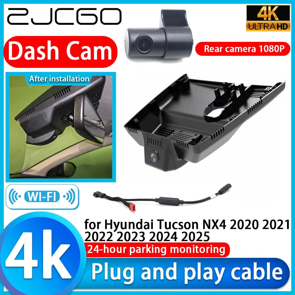 Telecamera DVR 4K per Auto Hyundai Tucson NX4 2020-2025, Dash Cam con Lente Sony, Monitoraggio 24h e Registrazione Video