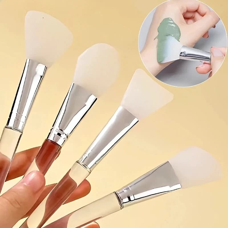 1 pennello in silicone per maschere facciali, set di pennelli per maschere fai da te, applicatore per maschere in fango con testa morbida, spatola per trucco, strumento per la cura della pelle e la bellezza.