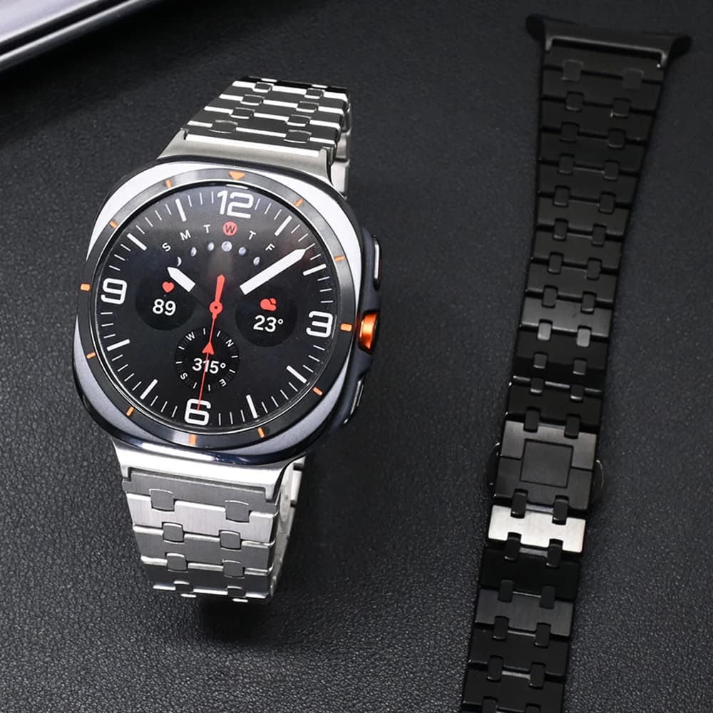 Cinturino in acciaio inossidabile senza spazi vuoti per Samsung Galaxy Watch 8/8 Bracciale classico in metallo di lusso per cinturini da uomo SAMSUNG Galaxy Ultra 2025