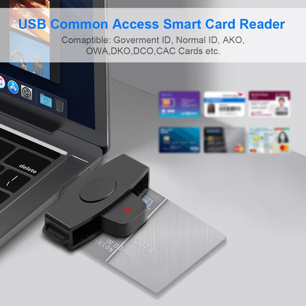Lettore di Smart Card SIM di tipo C per lettore di schede IC/ID EMV SD TF MMC USB-CCID lettore di schede di memoria DNI Citizen ISO7816