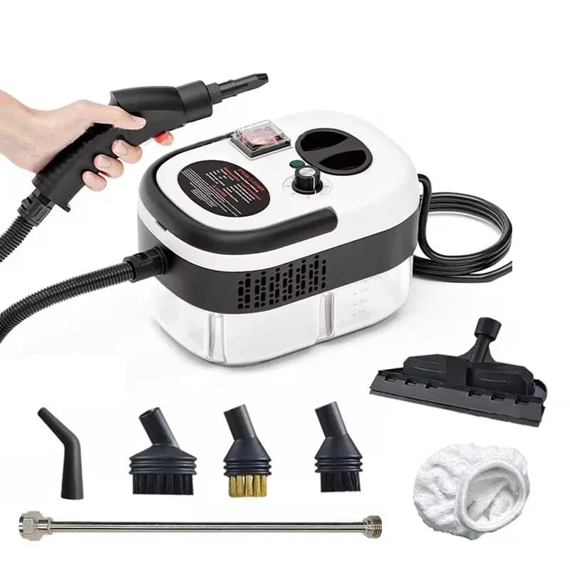High Temperature Portable Steam Cleaner, Pressurized Steam Cleaning Machine with Brush Heads for Kitchen and Car