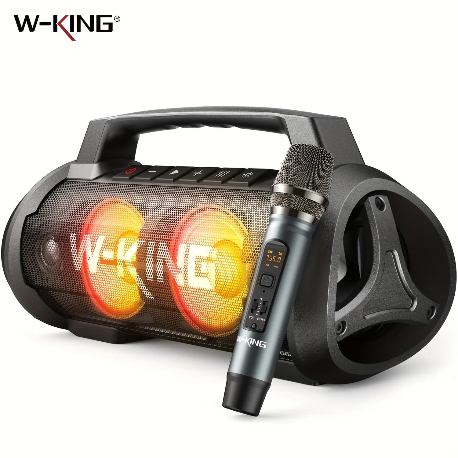 W-KING D10MIC Altoparlante Bluetooth Portatile da 70W RMS, Impermeabile IPX6, con Subwoofer/Bass Boost