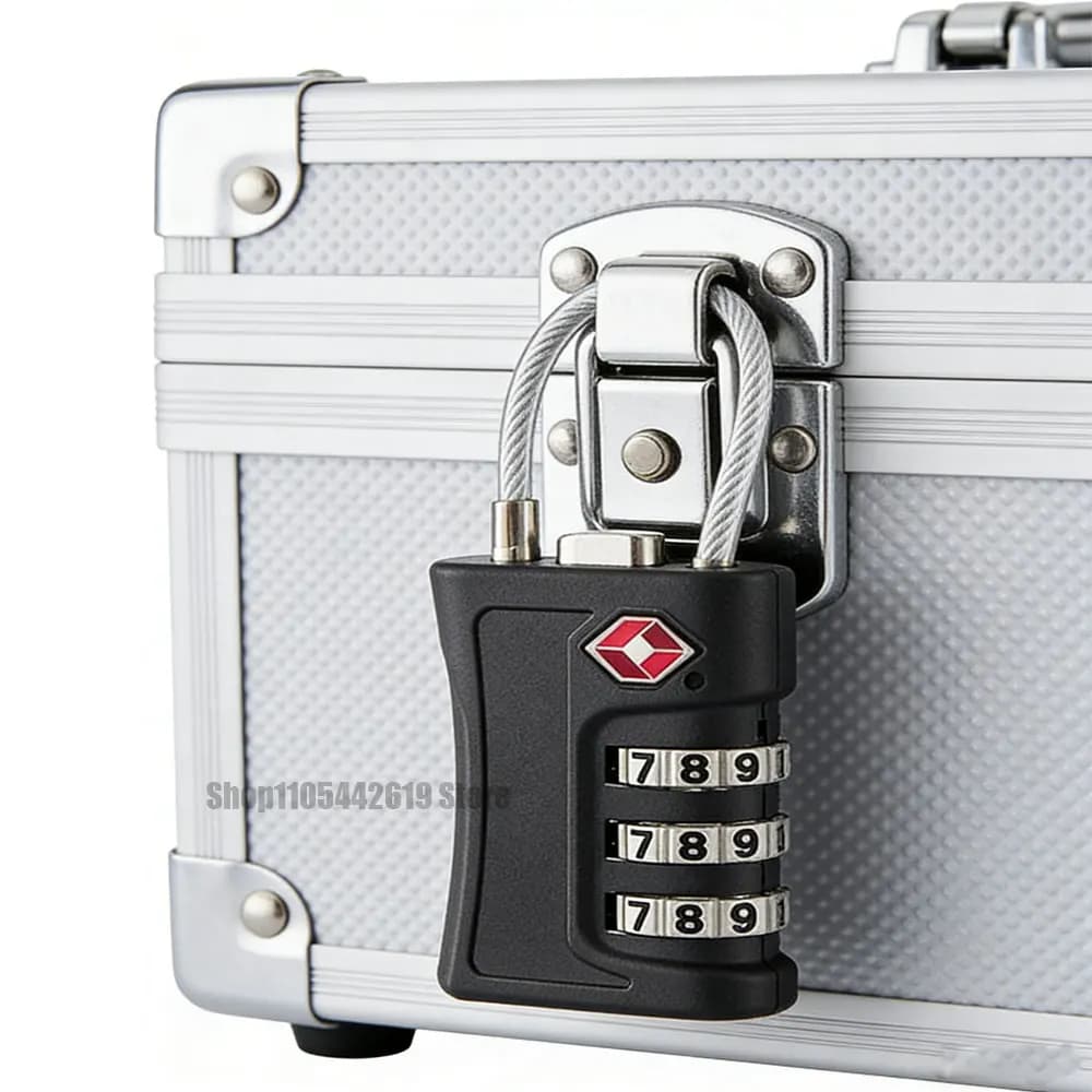 TSA Customs Code Lock for Travel Luggage Password Changeable Contrast Design Padlock 3 Digit Combination 25mm