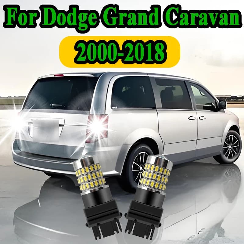 2 Pezzi Lampadina a Proiettore 3157 LED Canbus Mini per Luce Retromarcia Dodge Grand Caravan 2000-2017 2018 con Lente