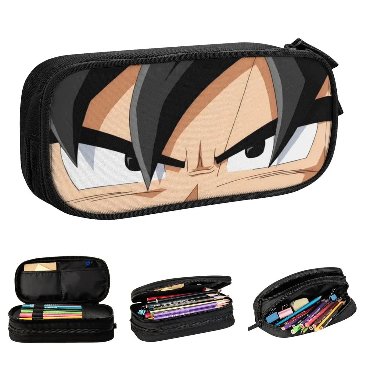 Dragon Ball Z Dragonball Anime Pen Box per borse per trucco per ragazza con astuccio a doppio strato per bambini