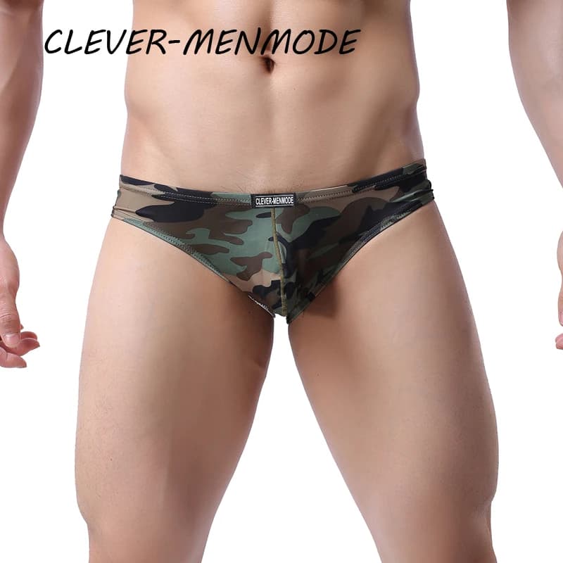 Vendita calda Uomo Slip mimetici Pantaloncini intimi da uomo Mutande sexy Mutandine da uomo Tronchi per uomo Pantaloncini bikini Calzoncillos