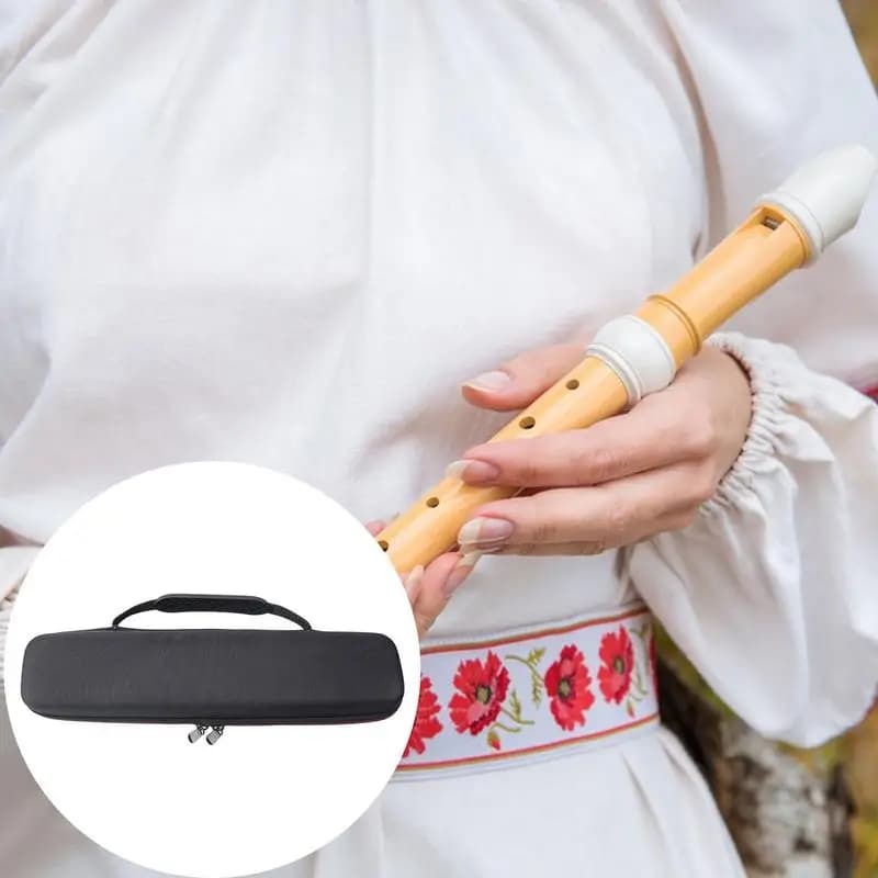 Flute bag Instrument bag for recorder Storage box for hair dryer Iron case with zipper for musicians Beginners Children Adults