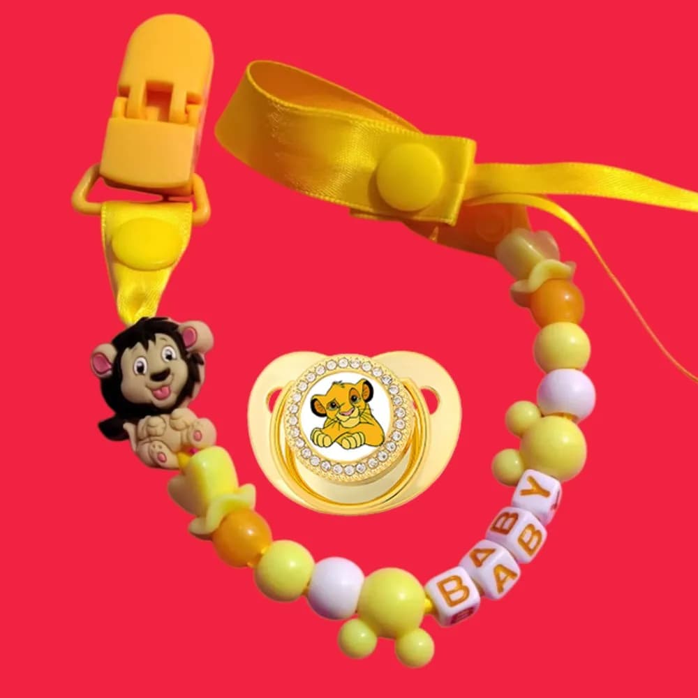 Personalized Pacifier Holder with Anime Print and Pacifier Holder Customizable Personalized Baby Pacifier Free of Bisphenol A