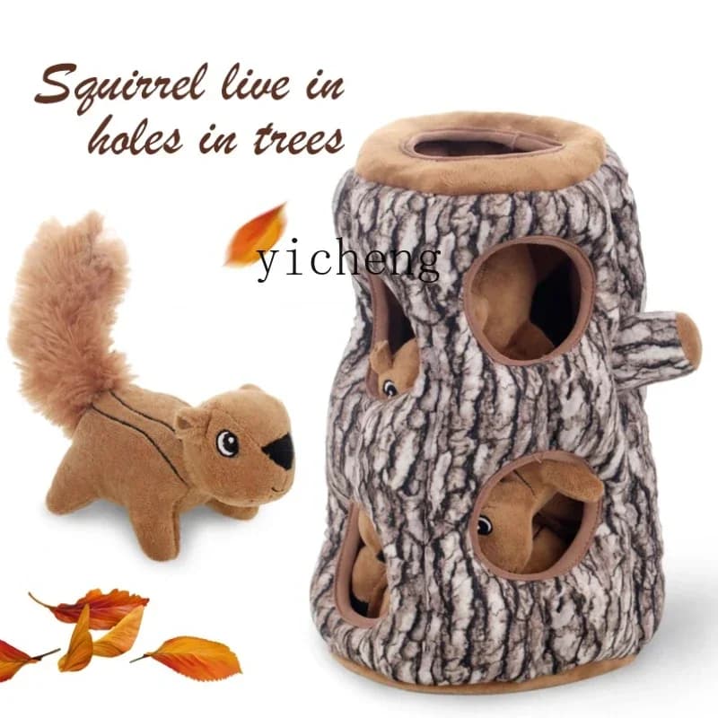 Piccoli scoiattoli Molari di erba gatta nel foro dell'albero Giocattolo lenitivo per gatti resistente ai morsi Forniture per animali domestici