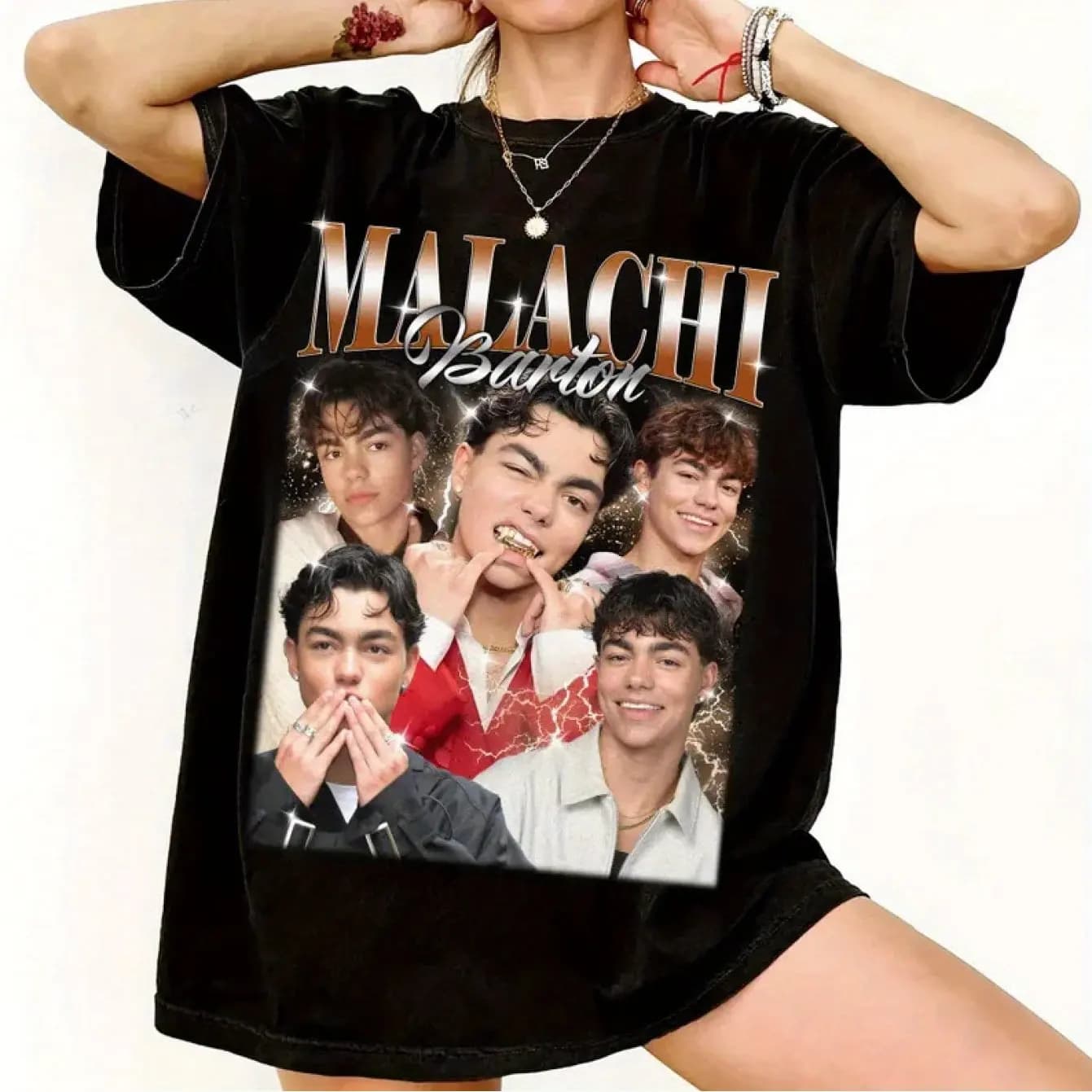 Maglietta Vintage Malachi Barton Stile Nostalgico, Camicia Estetica Malachi Barton, Regalo per Fan di Malachi Barton, Abbigliamento Estetico