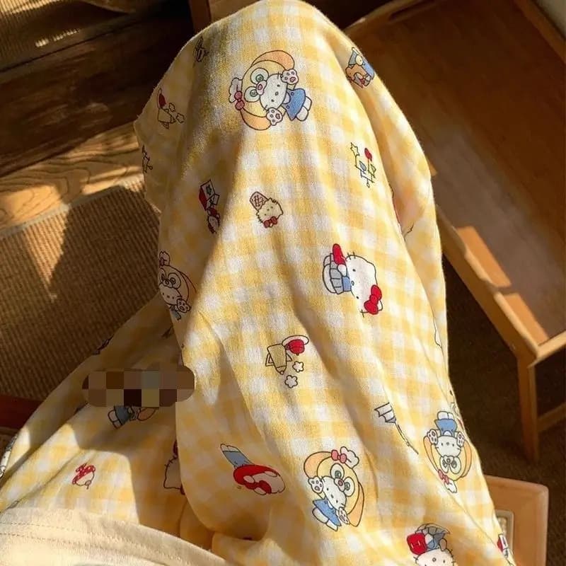 Pigiama Estivo con Simpatici Cartoni Animati, Comodo e Ampio, Taglie Grandi, Casual e Indossabile, Regalo per le Vacanze