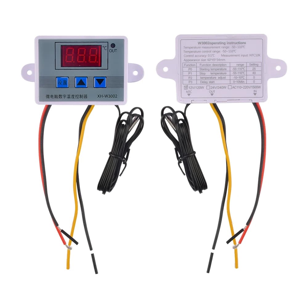 W3002 Thermostat for microcomputers with digital temperature control Thermometer New thermoregulator 12/24/220V for Arduino