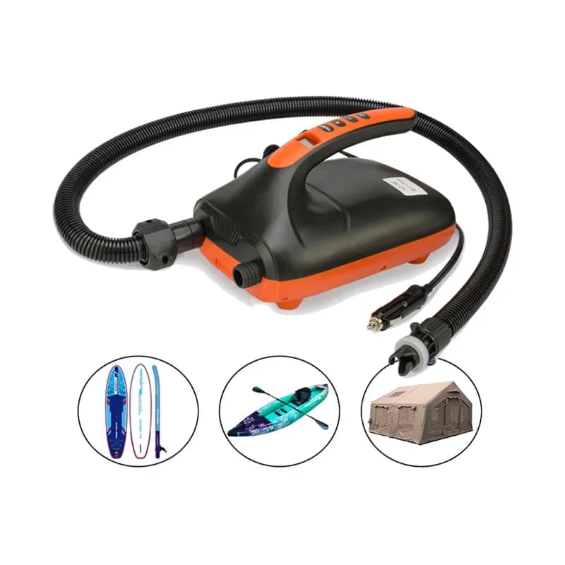 Disponibile Pompe elettriche per auto Air Sup portatili da 20 psi 12 V, pompa ad aria per kayak, paddle board gonfiabile