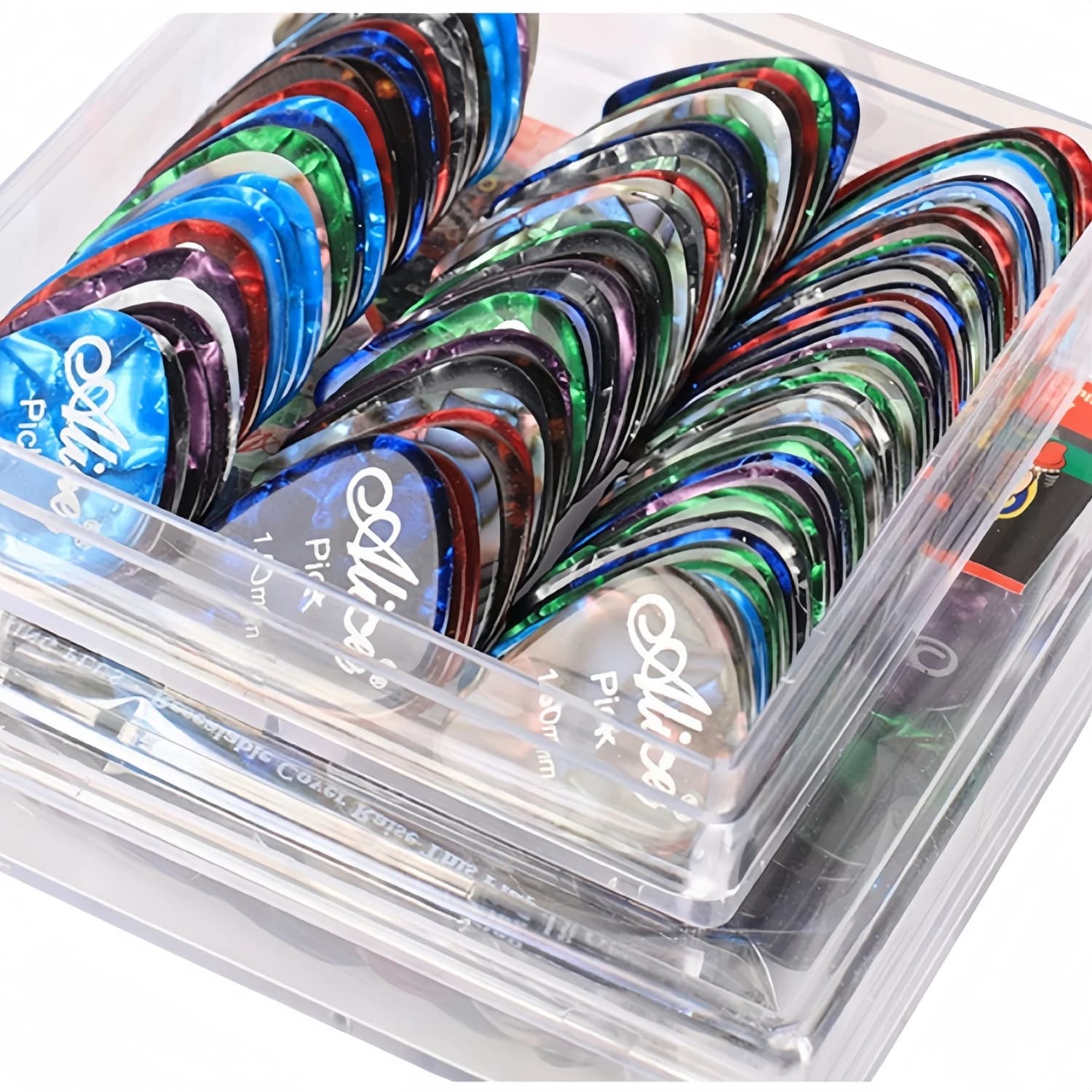 24/50pcs Mixed Thickness Alice Guitar Picks Plectrum Mediator 0.46/0.71/0.81/0.96/1.2/1.5mm Random Colors Guitar Accessories
