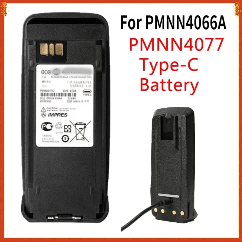 PMNN4077C Walkie Talkie TypeC Batteria per PMNN4066A DP3600 P8268/8260/8800 DEP550 DEP570 DGP4150 DGP6150 DP3400