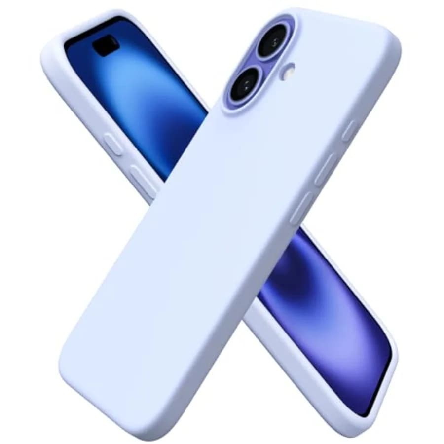 Compatible with iPhone 16 Case 6.1, Slim Liquid Silicone 3 Layers Full Covered Soft Gel Rubber Shockproof Phone Case, Protectiv