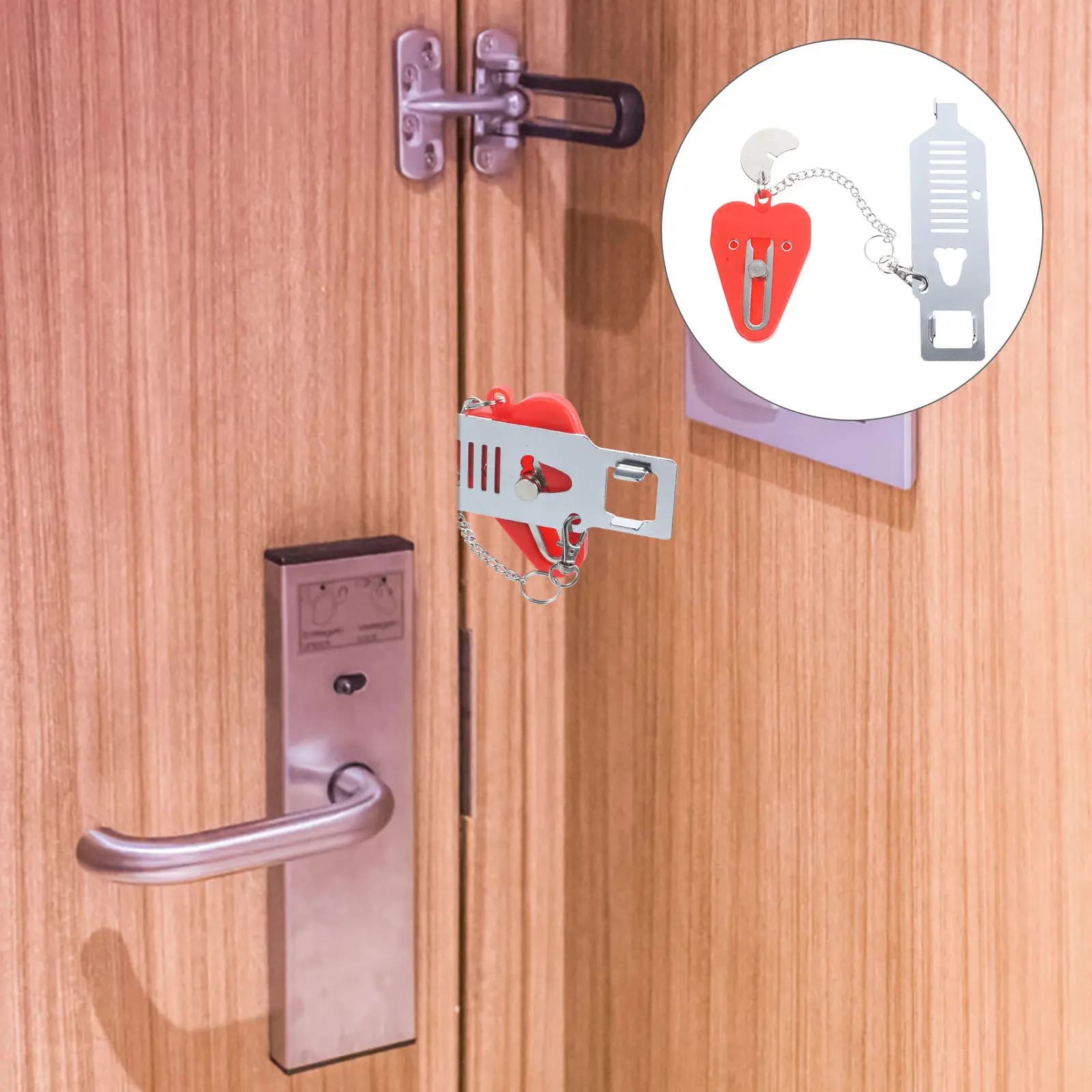 Serratura di Sicurezza Portatile a Catena per Porta, Protezione per Casa, Hotel, Blocco di Sicurezza per Camere, Strumento di Protezione per Viaggi