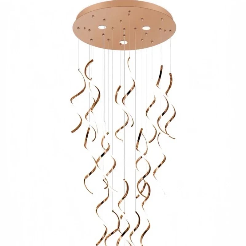 Lampada da terra semplice e moderna per soggiorno, lampada senza testa a led, linea creativa, lampada da scrivania di lusso a luce verticale a spirale minimalista