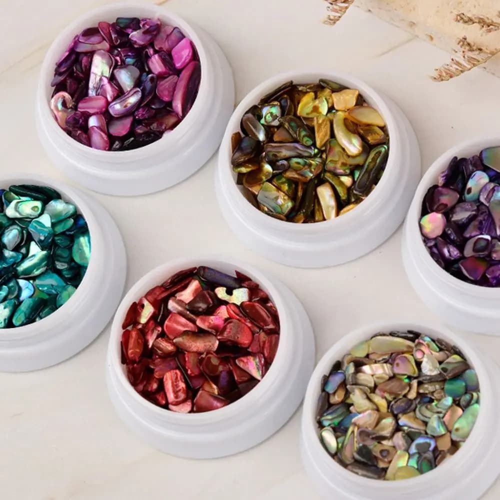 3D Nail Decorations, Fai-to-Te Nail Jewelry, Ornaments with Shell Fragments, Eyelashes for Nail Art, Abalone Nail Art Fees for Nail Art