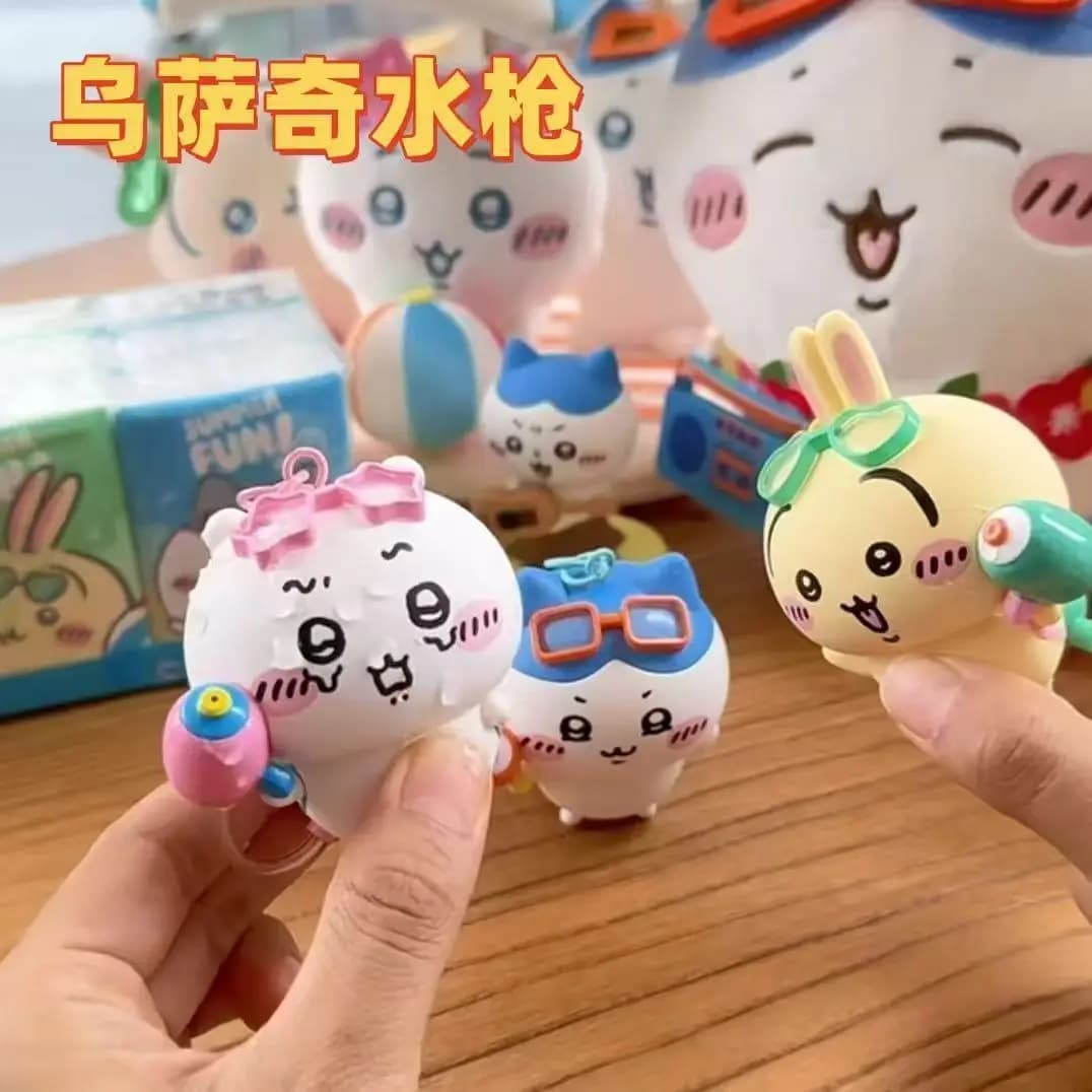 Nuovi Giocattoli Creativi a Forma di Chiikawa, Modellini Kawaii che Spruzzano Acqua, Figurine Anime Usaki, Portachiavi, Regalo di Natale per Ragazzi