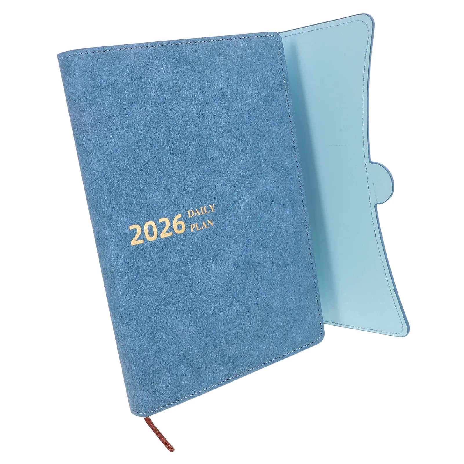 Agenda Giornaliera A5 in PU, Taccuino Portatile con Indice Mensile, Organizer Personale e da Lavoro, Diario Planner Quotidiano