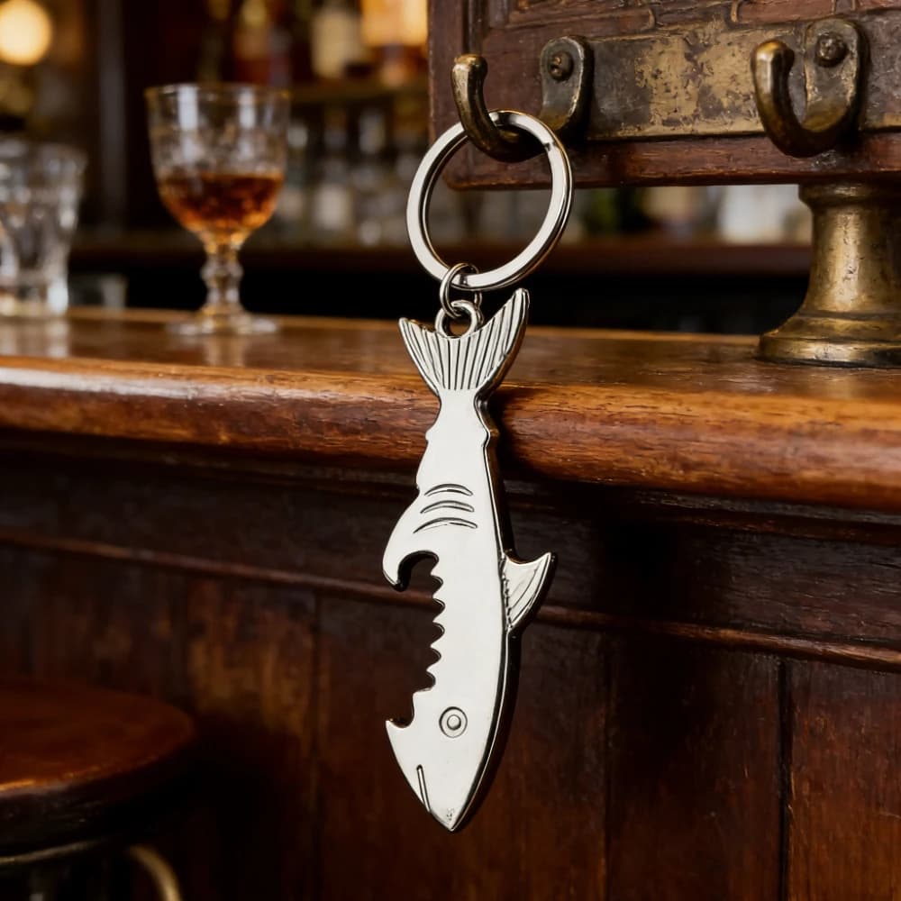 Multifunction Shark Shape Bottle Openers, Metal Keyring, Bag Charm, Auto Accessories, Portable Keyring Ring, Gift