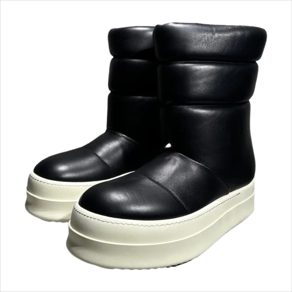 Stivali alti da uomo con plateau Scarpe da ginnastica da donna in pelle Tacchi gotici da neve Scarpe nere di design vintage alla moda di lusso