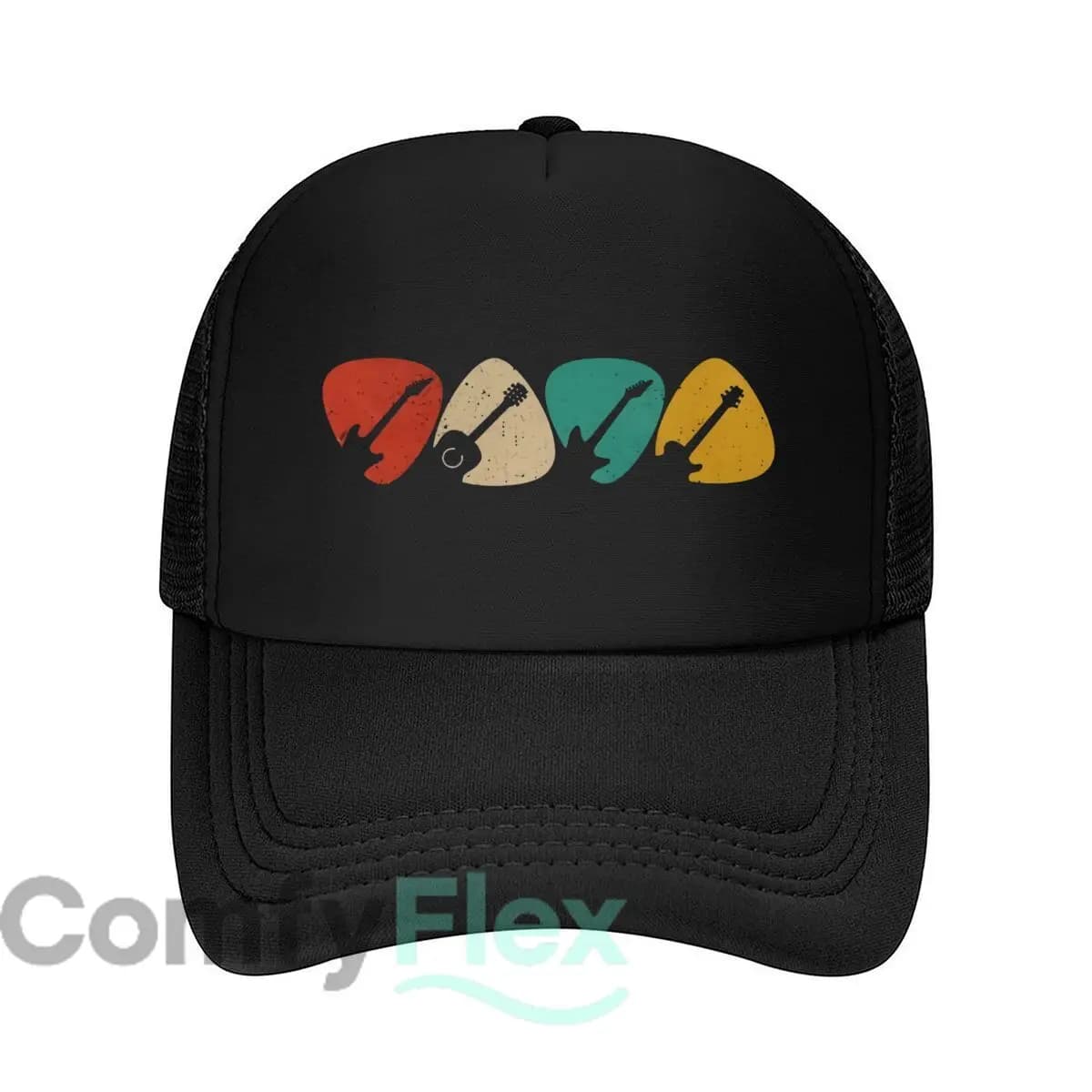 Plettro per chitarra Musica Arte Grafica Berretto da baseball in rete Cappello casual da esterno per donna Donna unisex