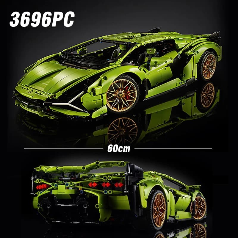 Set di Costruzioni Tecniche 3696 Pezzi, Modello Auto Lambo Compatibile con 42115 SIAN Roadster, Mattoncini Giocattolo per Ragazzi